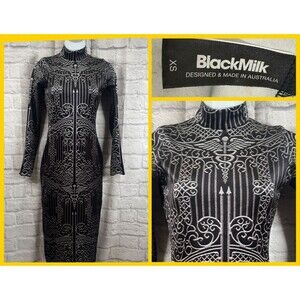 BlackMilk Gothic Cathedral's Veil Long Sleeve Dress Size XS  Caduceus Medical Dr